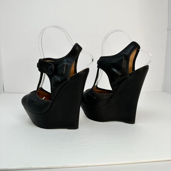L.A.M.B. by Gwen Stefani Caitlyn Platform Heels, Black Leather size US 6 - Picture 7 of 12